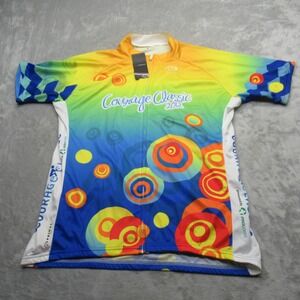 Primal Cycling Jersey Mens‎ 2XL Blue Courage Classic 2012 Raglan Sport Cut NEW